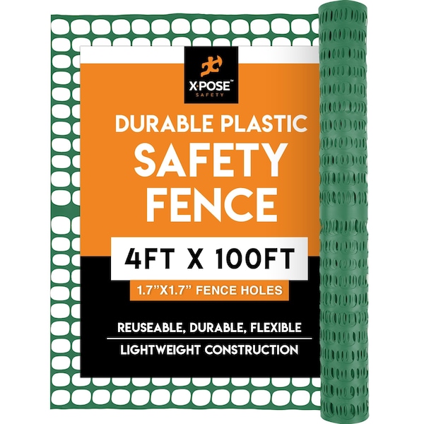 Xpose Safety Safety Privacy Fence 4' x 100' Green SFG4100X Zoro